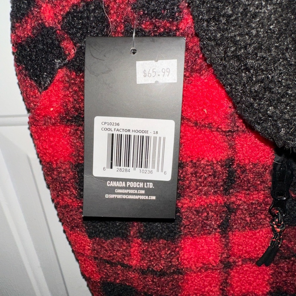 Cozy Red and Black Checkered Dog Sweater - Picture 4 of 4